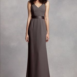 White by Vera Wang Crepe Bridesmaid Dress